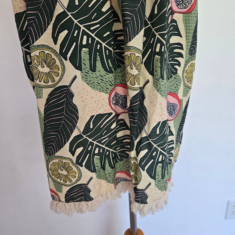 Umgee+ Women Lagenlook Cotton Tunic Coastal Lightweight Fruit Print Tropical XL - Picture 8 of 12